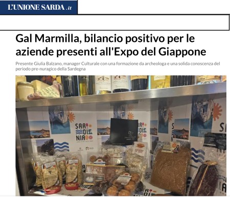 Expo Osaka - Casa Sardegna - Bilancio Positivo per il Gal Marmilla