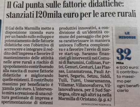 Il Gal punta sulle Fattorie Didattiche
